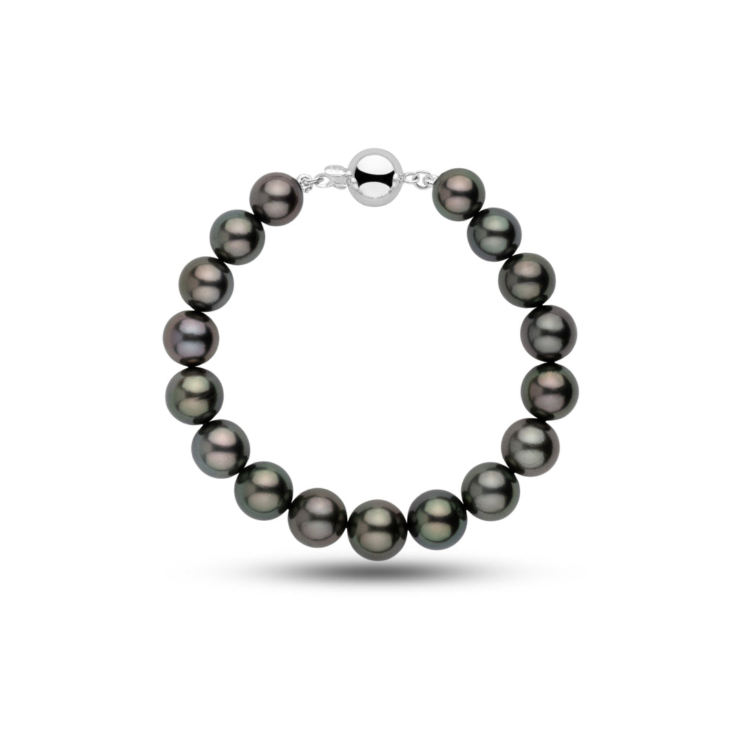 9.1-10.2 mm AA+/AAA Round Tahitian Pearl Bracelet wg