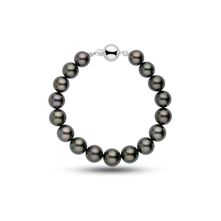 9.1-10.2 mm AA+/AAA Round Tahitian Pearl Bracelet wg