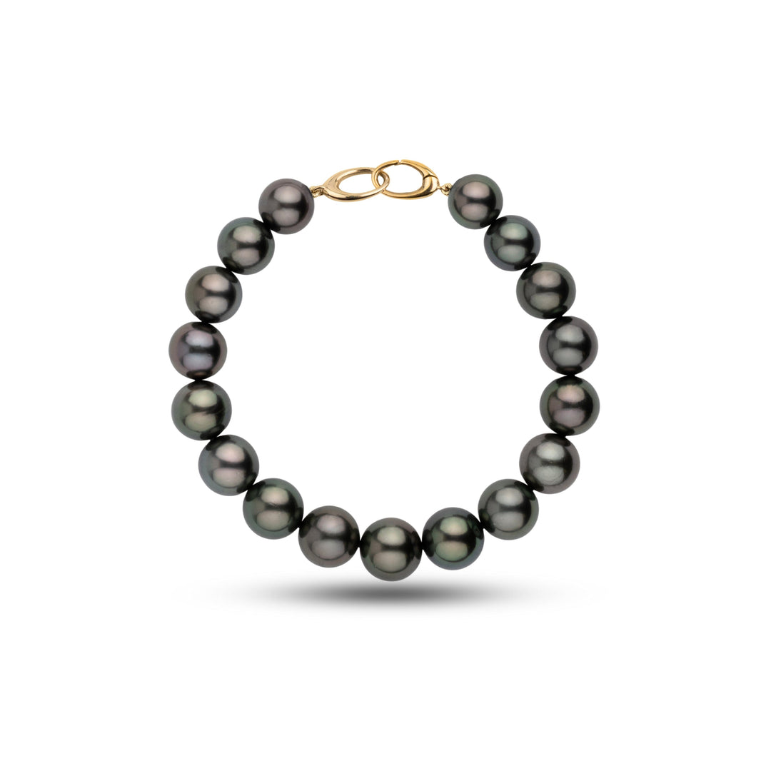 9.1-10.2 mm AA+/AAA Round Tahitian Pearl Bracelet ygo