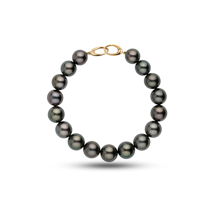 9.1-10.2 mm AA+/AAA Round Tahitian Pearl Bracelet ygo