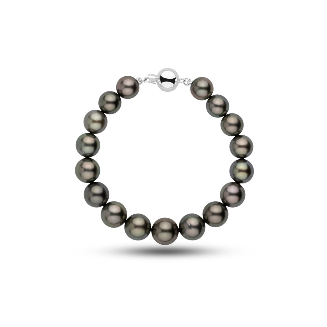 9.1-10.2 mm AA+/AAA Round Tahitian Pearl Bracelet wg