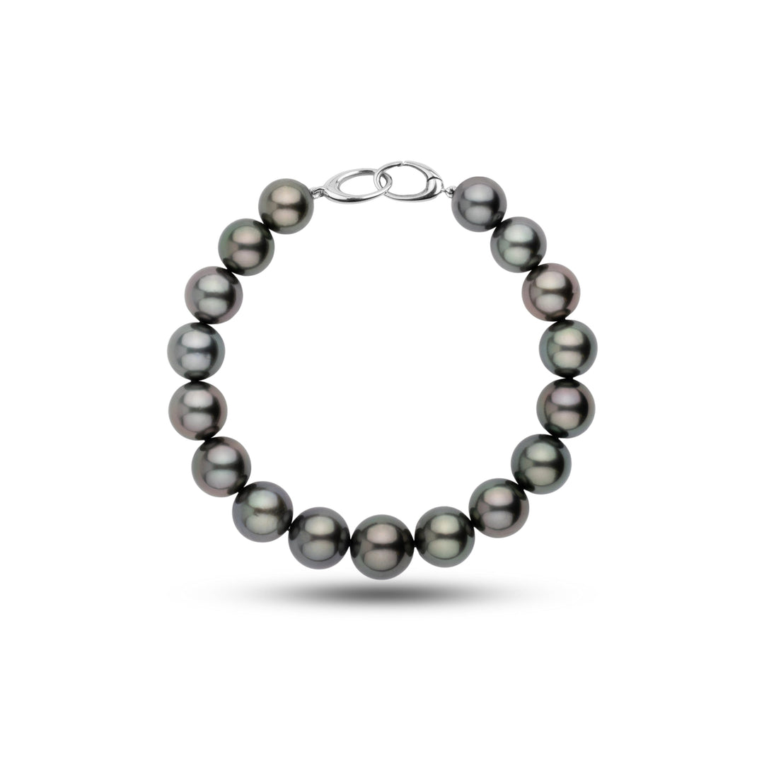 9.1-10.6 mm AAA Round Tahitian Pearl Bracelet wgo