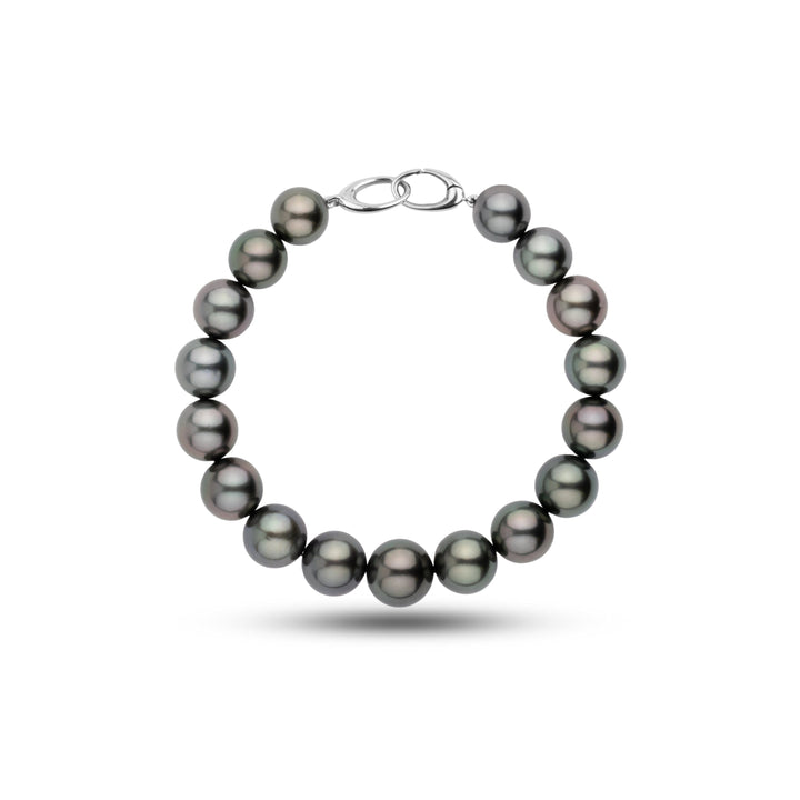 9.1-10.6 mm AAA Round Tahitian Pearl Bracelet wgo