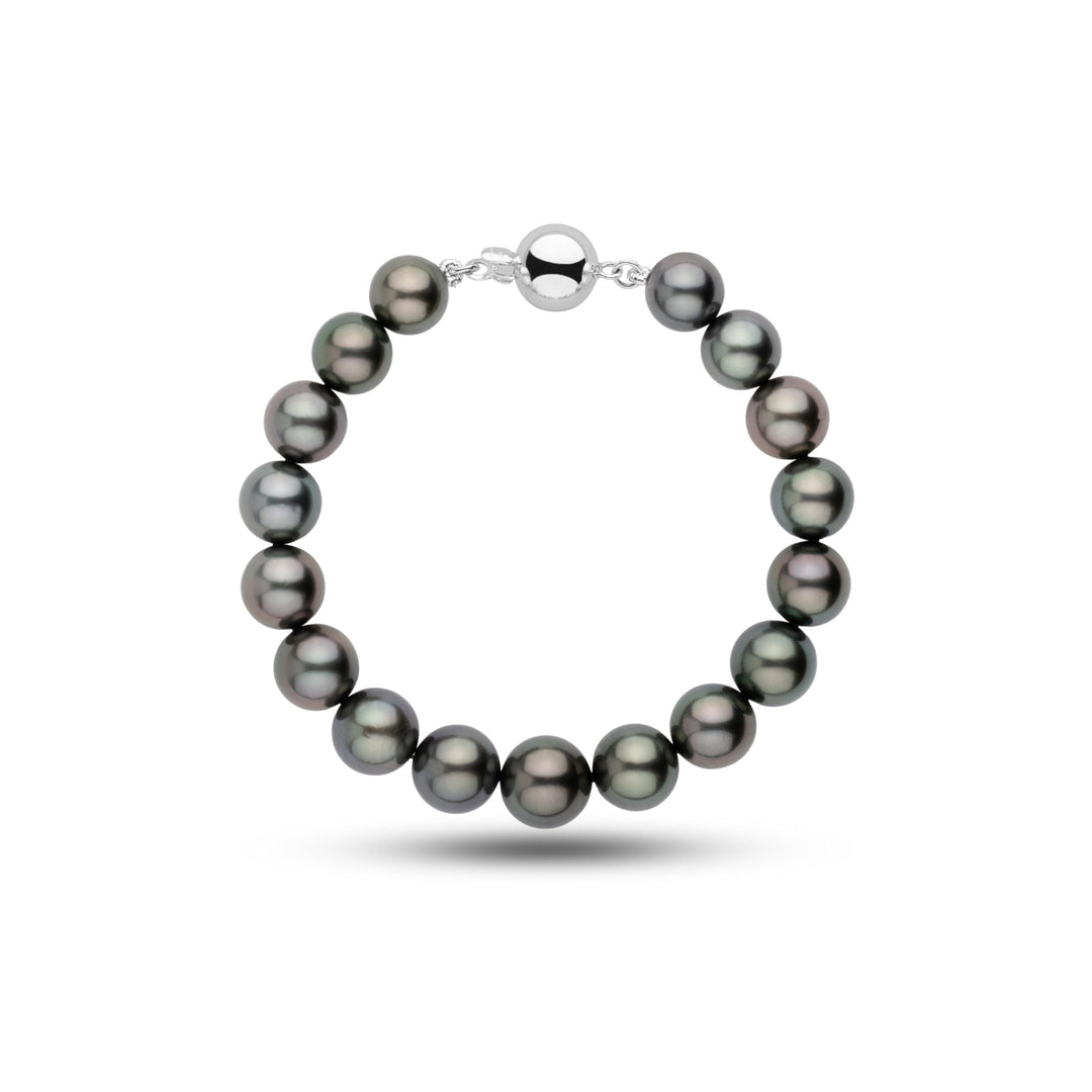 9.1-10.6 mm AAA Round Tahitian Pearl Bracelet wg