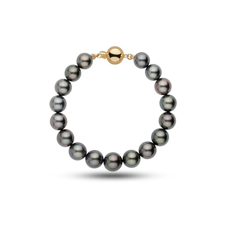 9.1-10.6 mm AAA Round Tahitian Pearl Bracelet yg