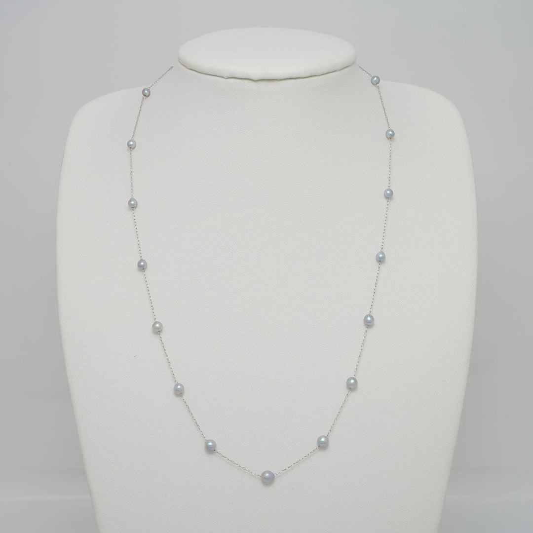 TC-15: 3-5 mm Vietnamese Akoya Pearl Tin Cup Necklaces