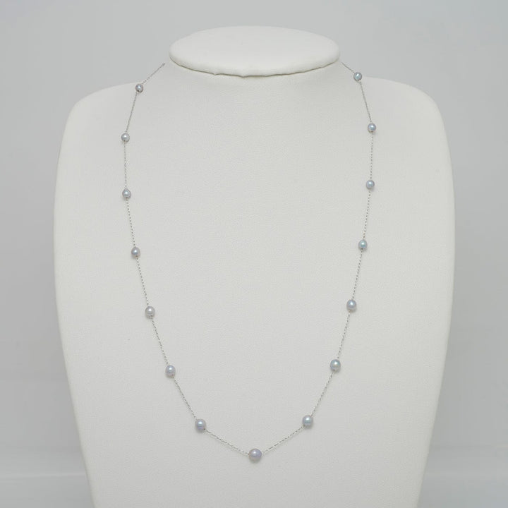 TC-15: 3-5 mm Vietnamese Akoya Pearl Tin Cup Necklaces