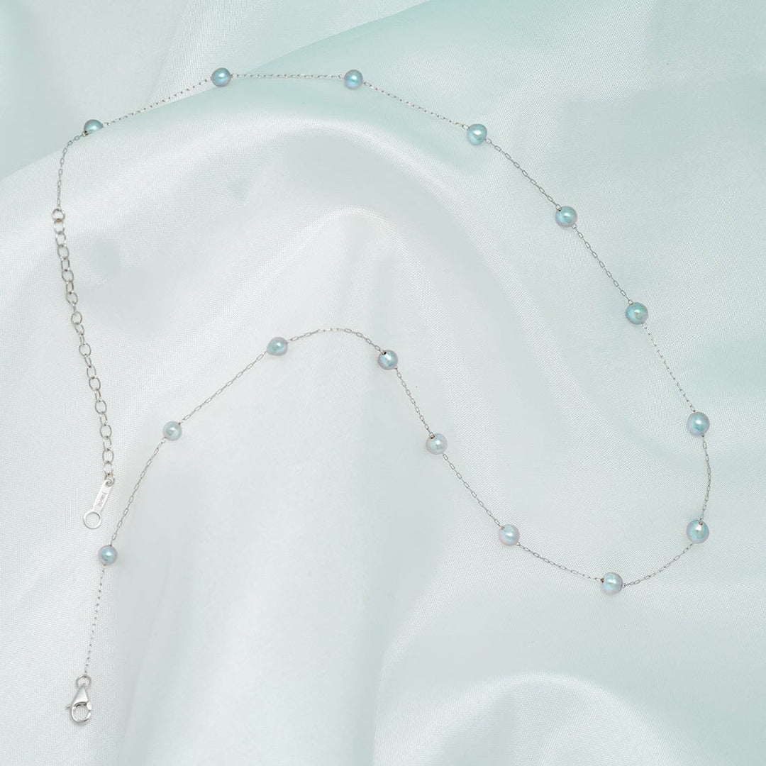 TC-15: 3-5 mm Vietnamese Akoya Pearl Tin Cup Necklaces