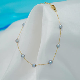 TC-16: 3-5 mm Vietnamese Akoya Pearl Tin Cup Bracelets