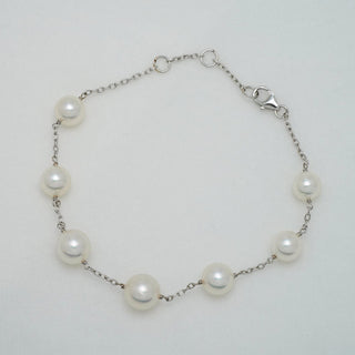 TC-27: 7-8.5 mm Hanadama Akoya Pearl Tin Cup Bracelets, 7-8", 14K, view 3