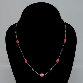 TC-39: Natural Conch Pearl and Diamond Tin Cup Necklace, view 2
