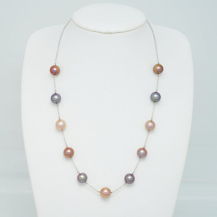 TC-5: 9.5-10 mm Edison Pearl Tin Cup Necklace