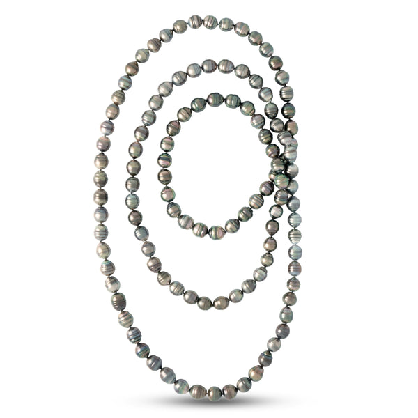 56-Inch 10.0–11.0 mm AA+ Endless Baroque Tahitian Pearl Necklace