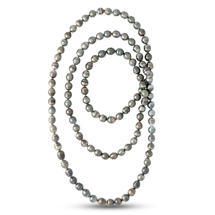 56-Inch 10.0–11.0 mm AA+ Endless Baroque Tahitian Pearl Necklace