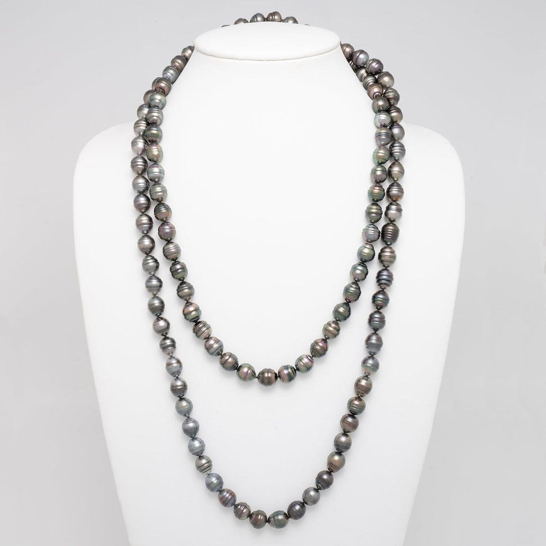 56-Inch 10.0–11.0 mm AA+ Endless Baroque Tahitian Pearl Necklace