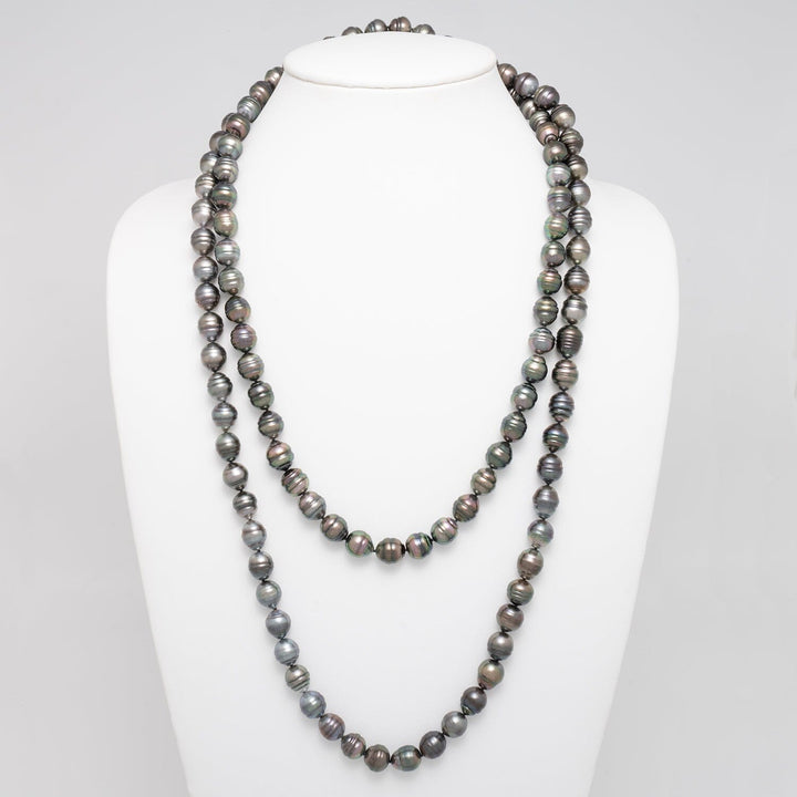56-Inch 10.0–11.0 mm AA+ Endless Baroque Tahitian Pearl Necklace
