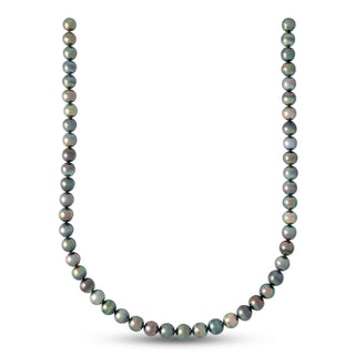 7.9–9.0 mm AA+ Tahitian Semi-baroque Pearl Necklace with a 14K White Gold Polished clasp