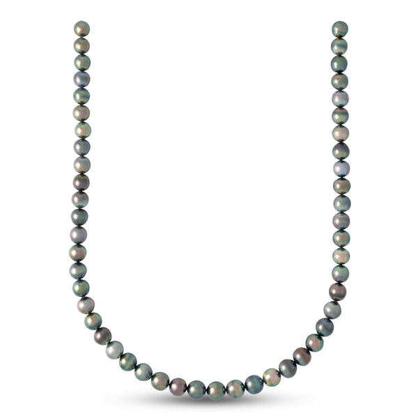7.9–9.0 mm AA+ Tahitian Semi-baroque Pearl Necklace with a 14K White Gold Polished clasp