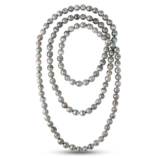 56-Inch 10.0–11.0 mm AA+/AAA Endless Baroque Tahitian Pearl Necklace