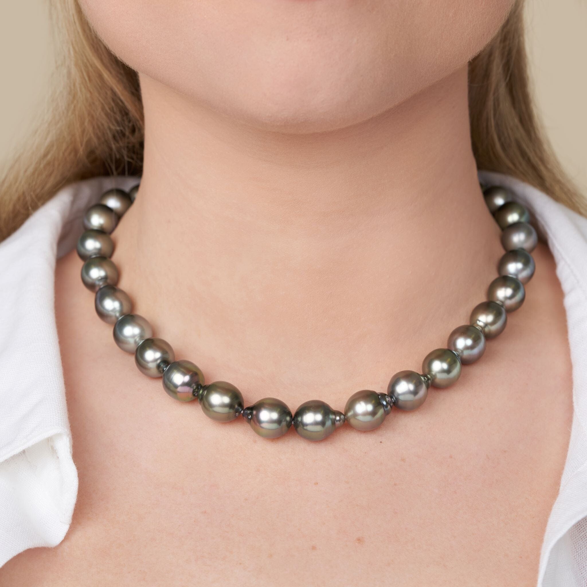 11.5-12.0 mm AAA Tahitian Baroque Pearl Necklace