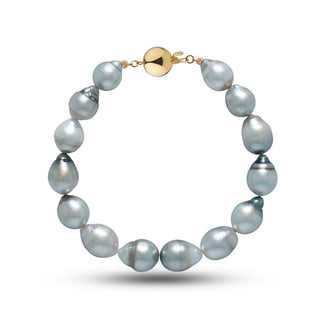 8.8-10.1 mm AA+ Baroque Tahitian Pearl Bracelet, view 2