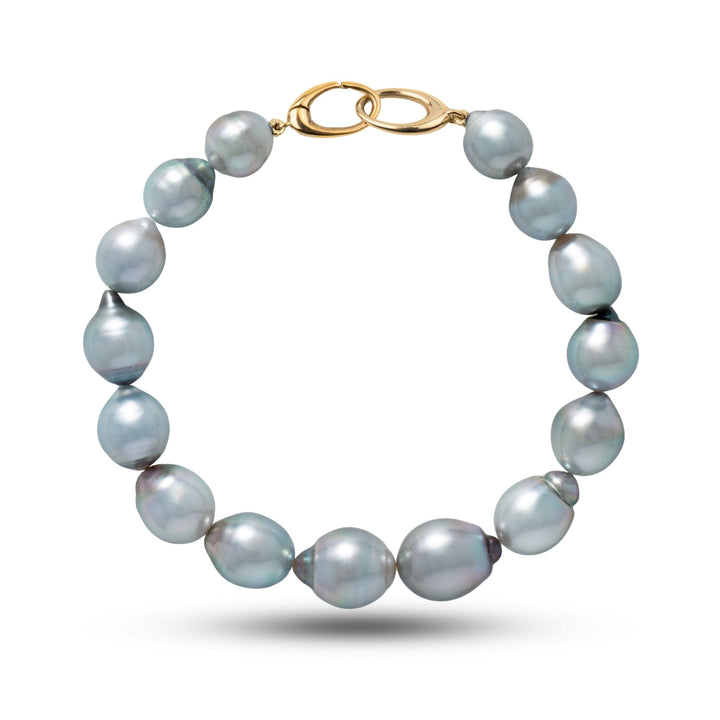 8.6-10.7 mm AAA Drop Tahitian Pearl Bracelet
