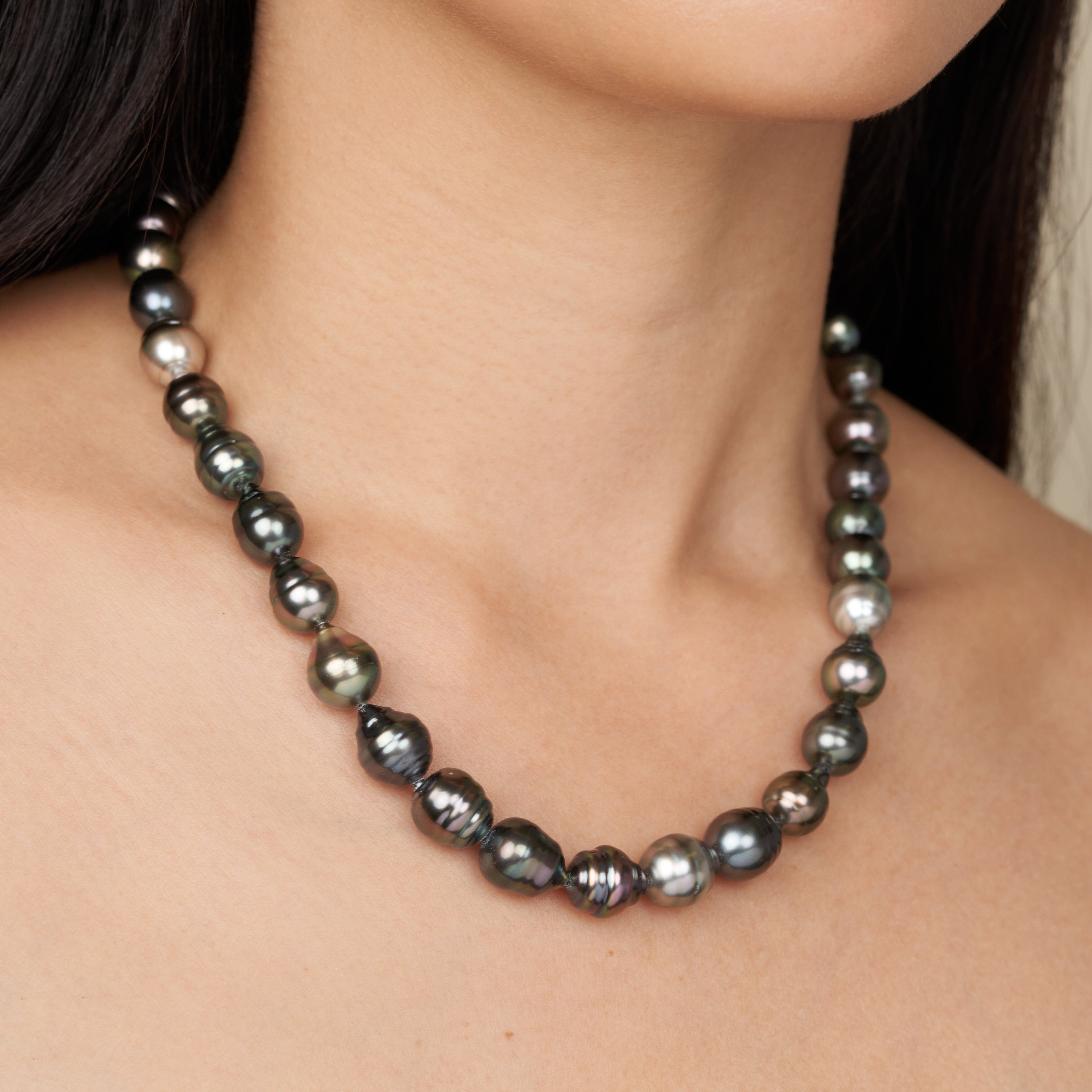 8.5-10.8 mm AAA Tahitian Baroque Pearl Necklace