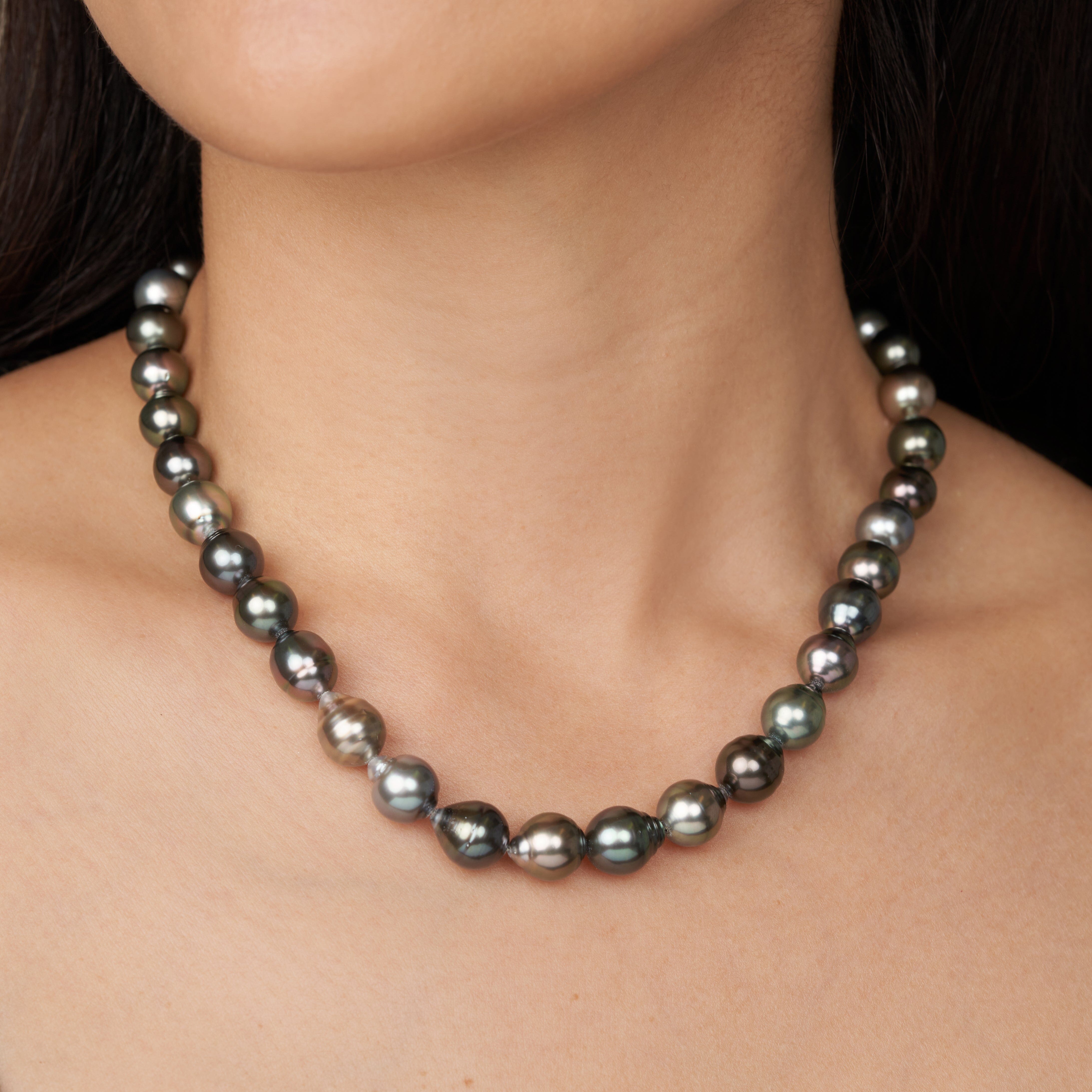 8.4-10.3 mm AAA Tahitian Baroque Pearl Necklace