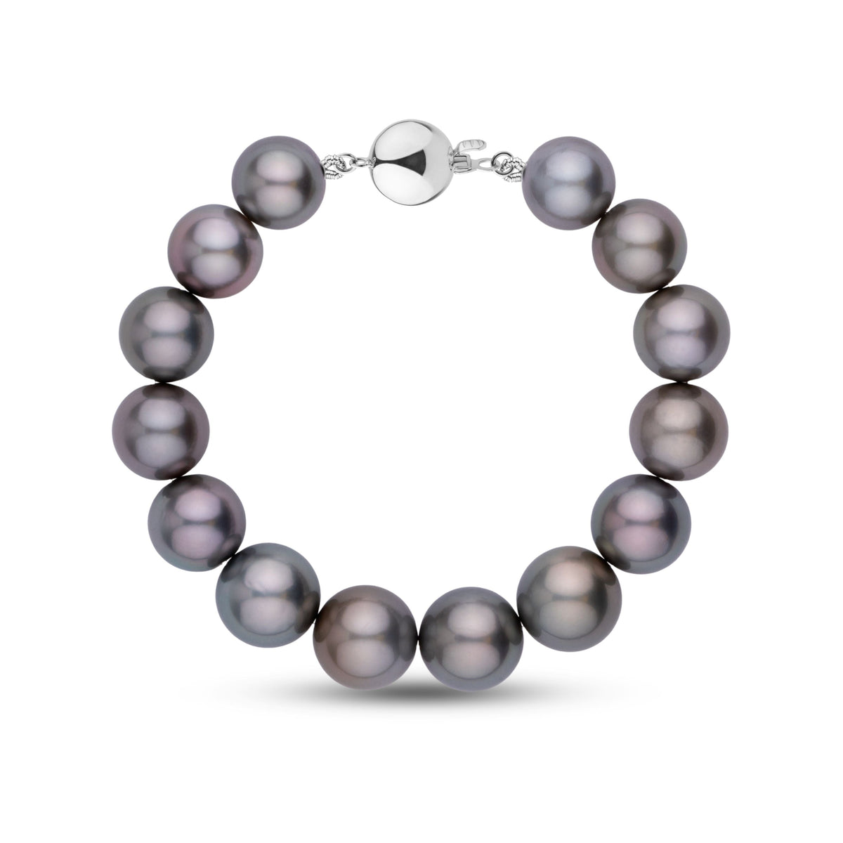 11.2–12.6 mm AAA Round Tahitian Pearl Bracelet, view 4