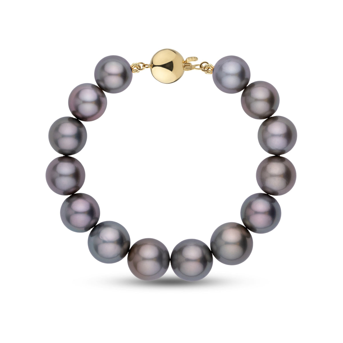 11.2–12.6 mm AAA Round Tahitian Pearl Bracelet, view 3