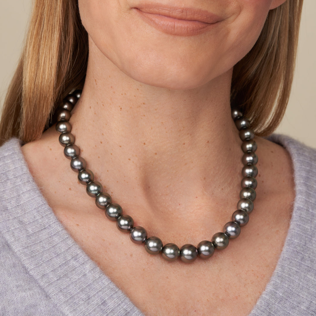 10.0-12.3 mm AAA Tahitian Round Pearl Necklace