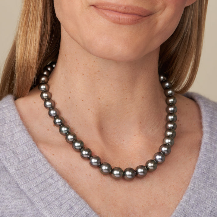 10.0-12.3 mm AAA Tahitian Round Pearl Necklace