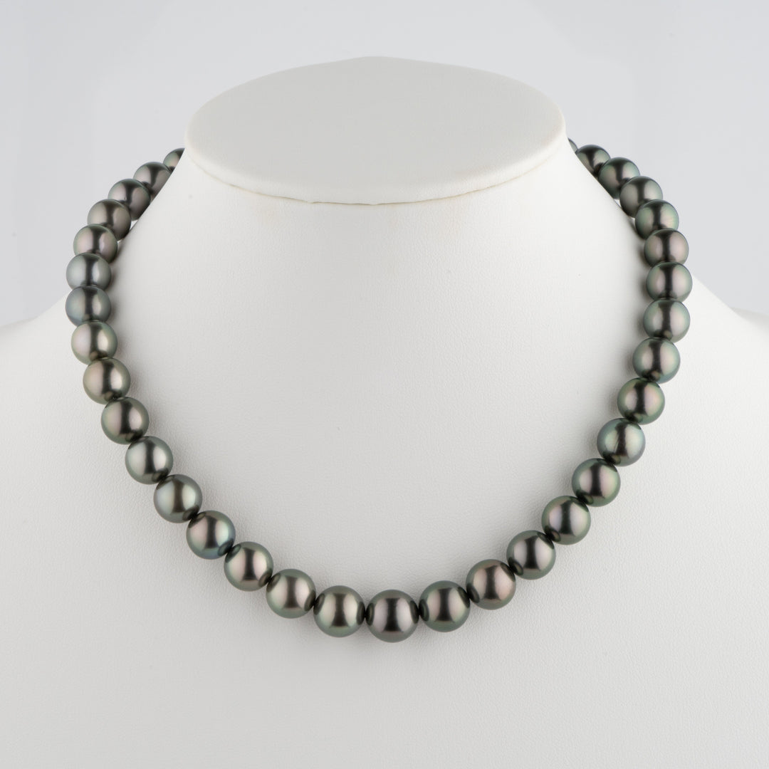 10.1-12.1 mm AAA Tahitian Round Pearl Necklace