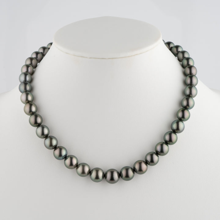 10.1-12.1 mm AAA Tahitian Round Pearl Necklace