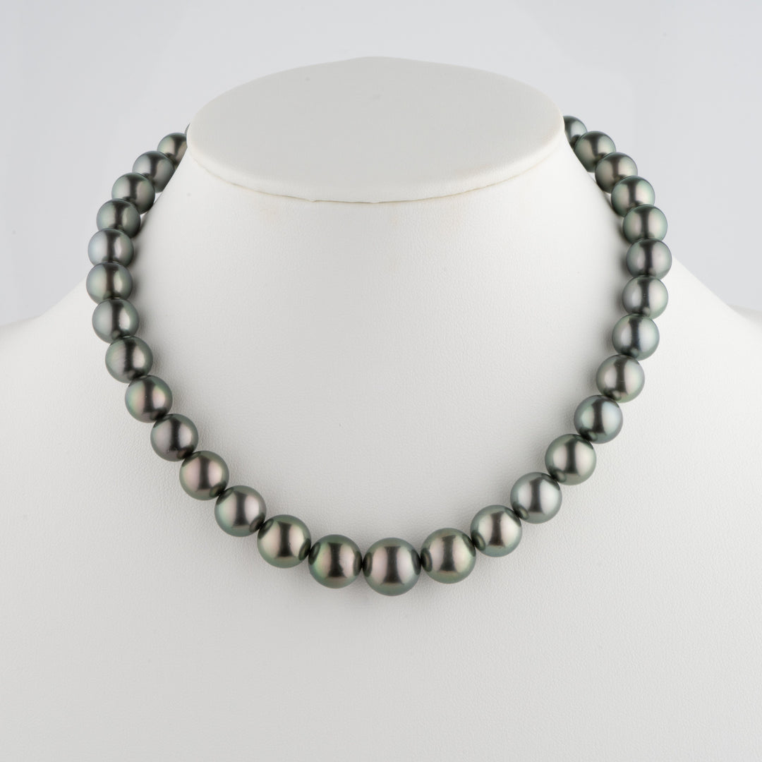 10.0-13.4 mm AAA Tahitian Round Pearl Necklace