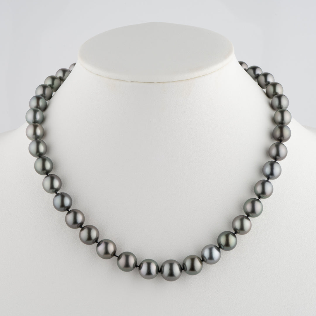 10.0-12.1 mm AAA Tahitian Round Pearl Necklace