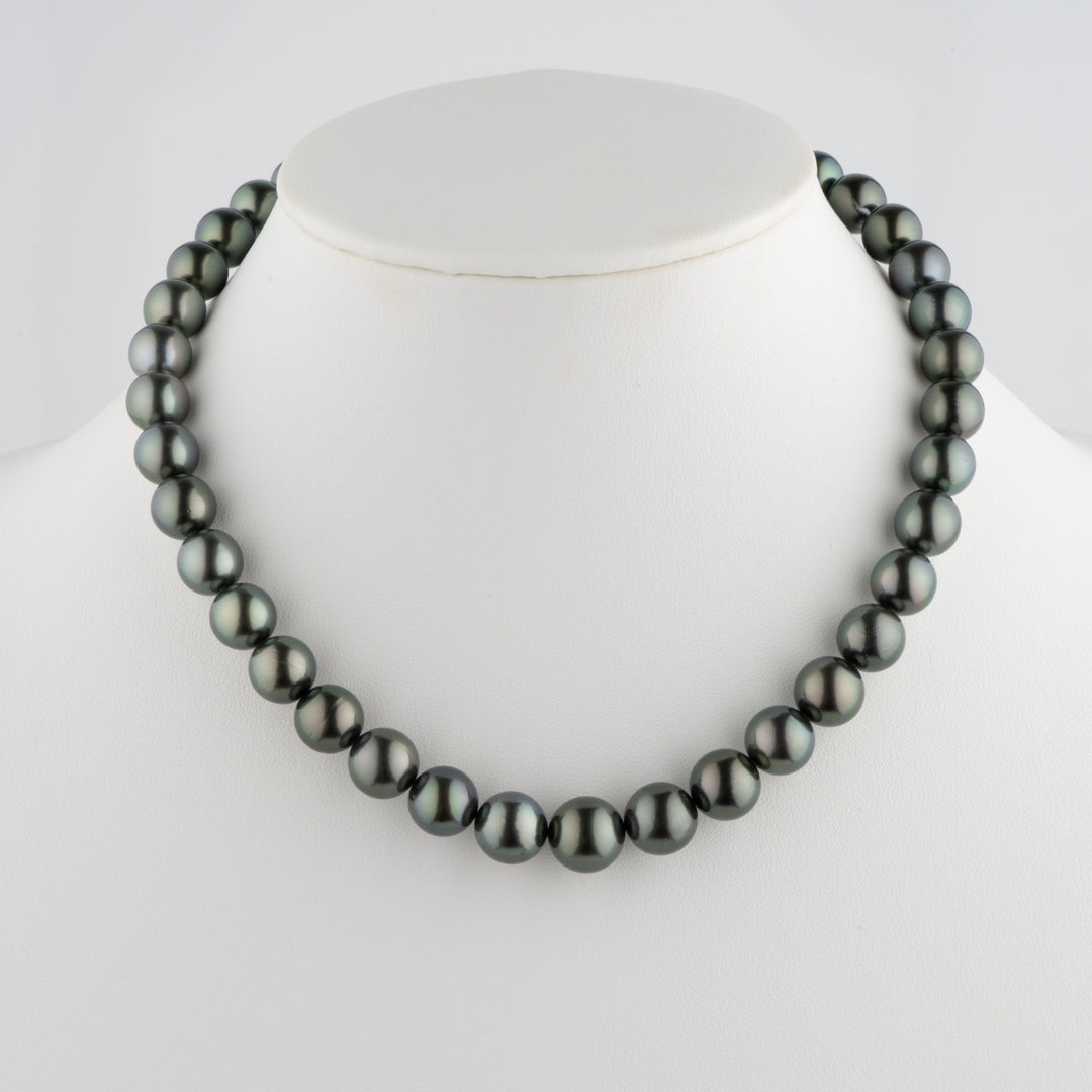 10.0-12.2 mm AA+/AAA Tahitian Round Pearl Necklace