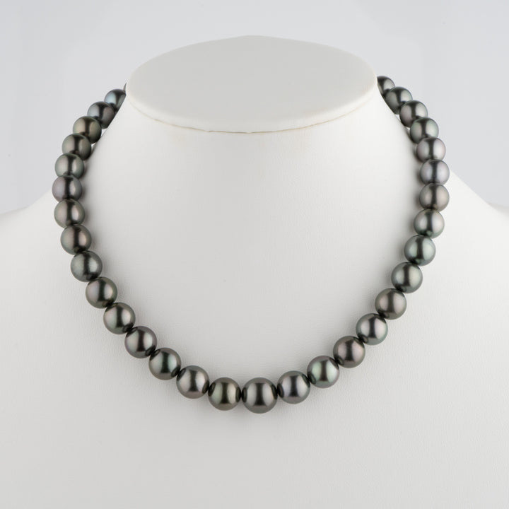 10.0-12.4 mm AA+/AAA Tahitian Round Pearl Necklace