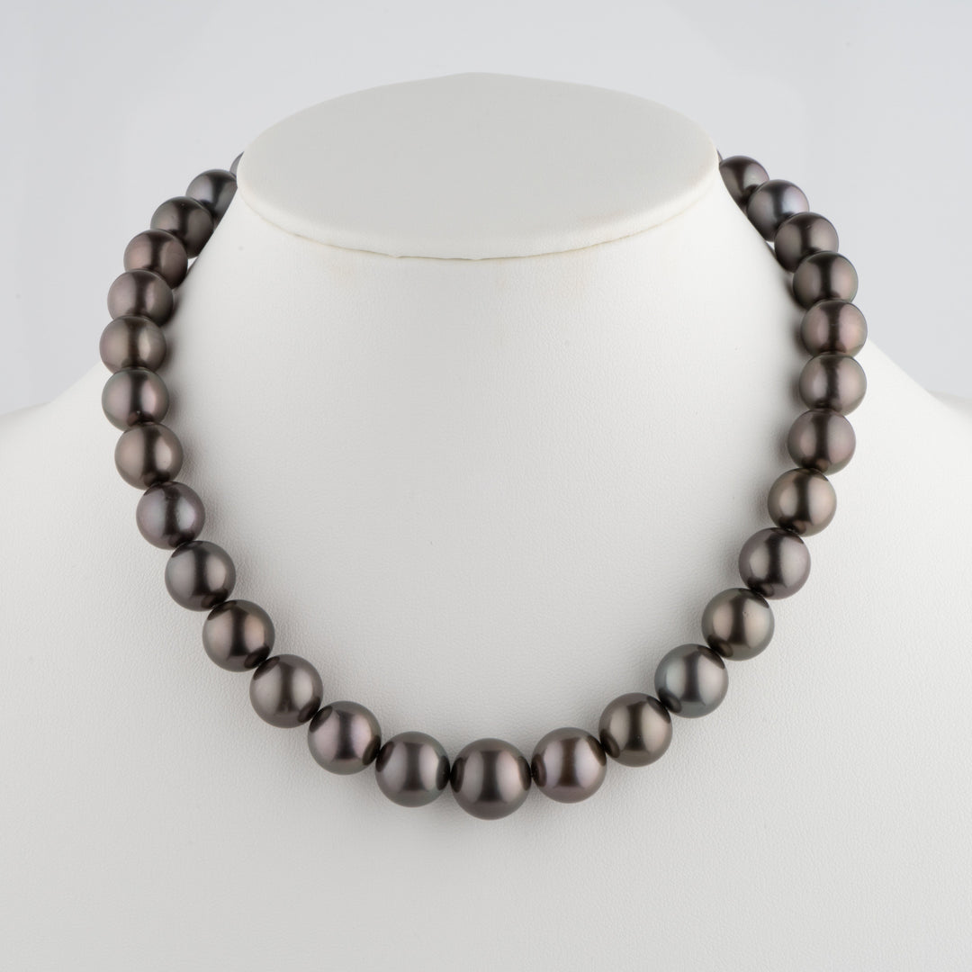 12.0-14.6 mm AA+/AAA Tahitian Round Pearl Necklace