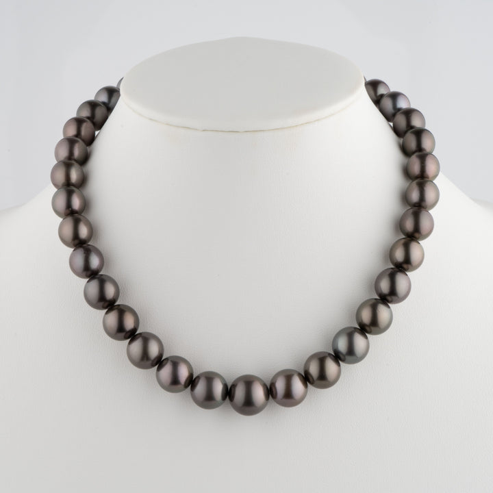 12.0-14.6 mm AA+/AAA Tahitian Round Pearl Necklace