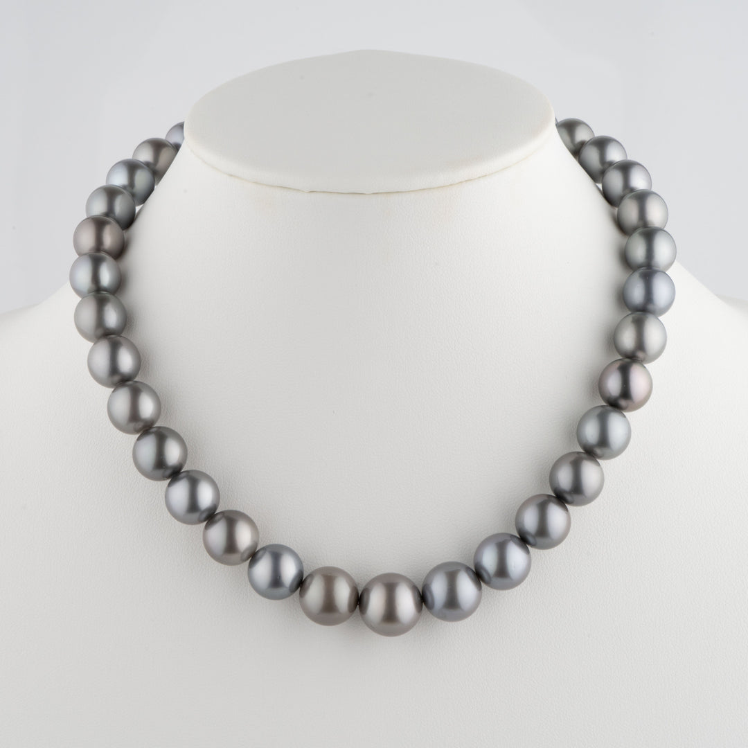 12.0-14.8 mm AA+/AAA Tahitian Round Pearl Necklace