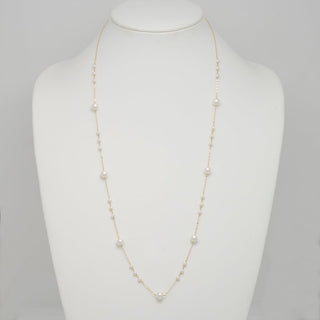 U-47: 3.5-7 mm Round Akoya Pearl “Tin Cup” Necklace, 27.5", view 2