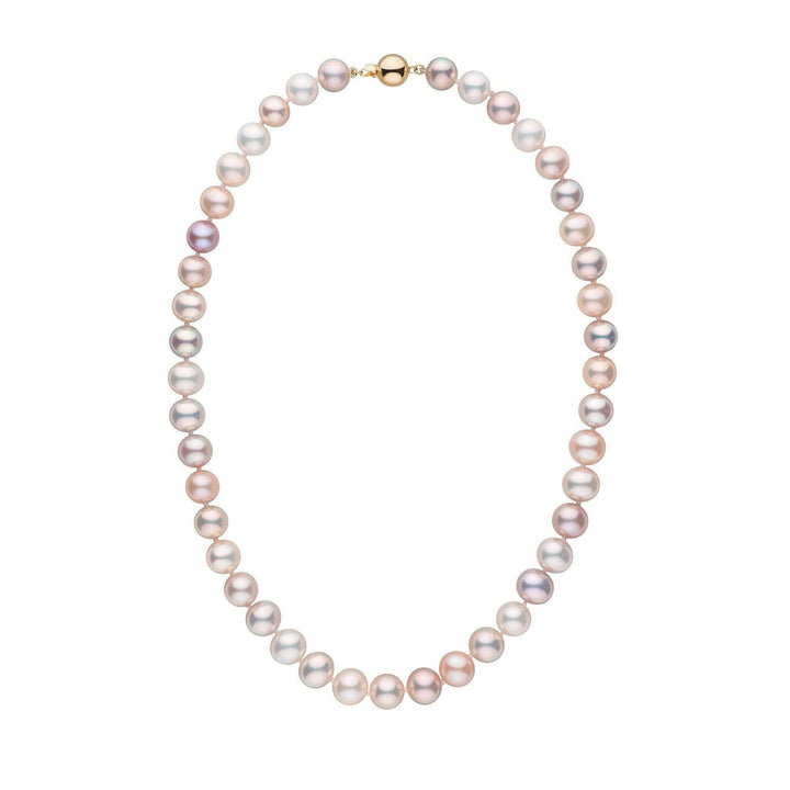 9.5-10.5 mm 18 inch AA+ Pastel Multicolor Freshwater Pearl Necklace