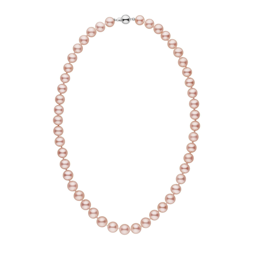 8.0-8.5 mm 18 inch AAA Pink to Peach Freshwater Pearl Necklace