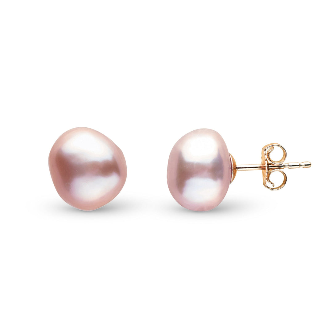 8.0-9.0 mm AAA Lavender Freshwater Baroque Pearl Studs