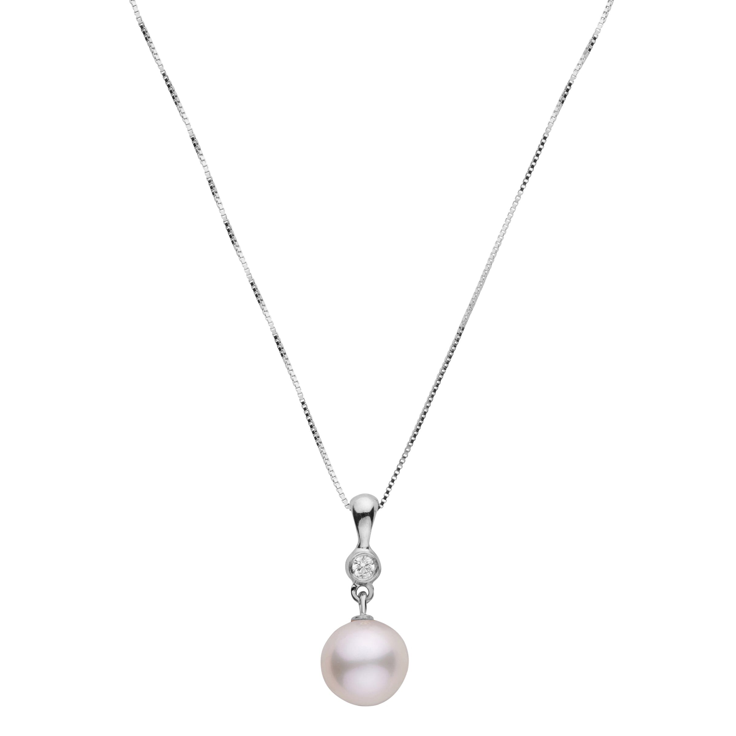 8.0-8.5 mm AAA Lavender Freshwater Pearl and Diamond Romantic Collection Pendant