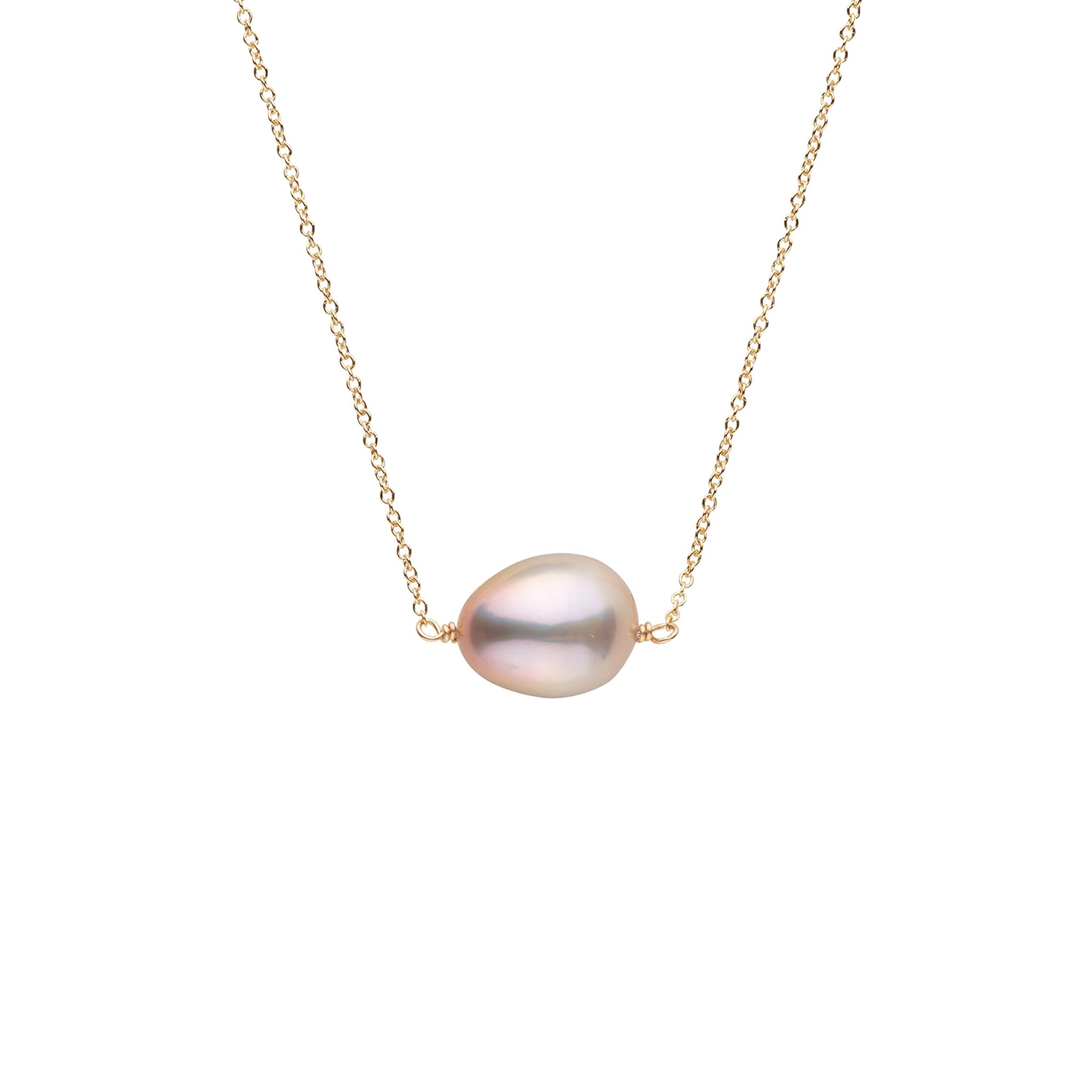 Lavender Freshwater Baroque Pearl Solitaire Pendant
