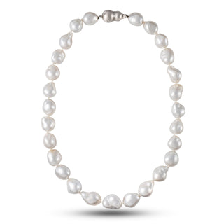 13.0-16.0 mm AAA Baroque White South Sea Pearl Necklace