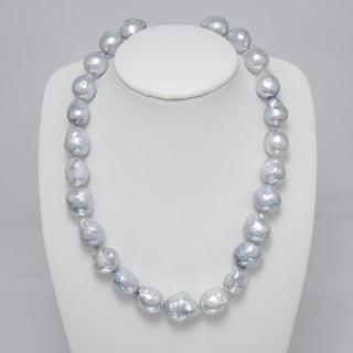 14.0-17.5 mm AAA Baroque White South Sea Pearl Necklace, view 2