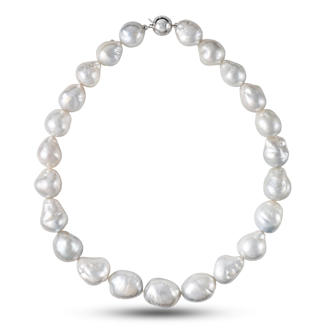 15.0-17.4 mm AAA Baroque White South Sea Pearl Necklace